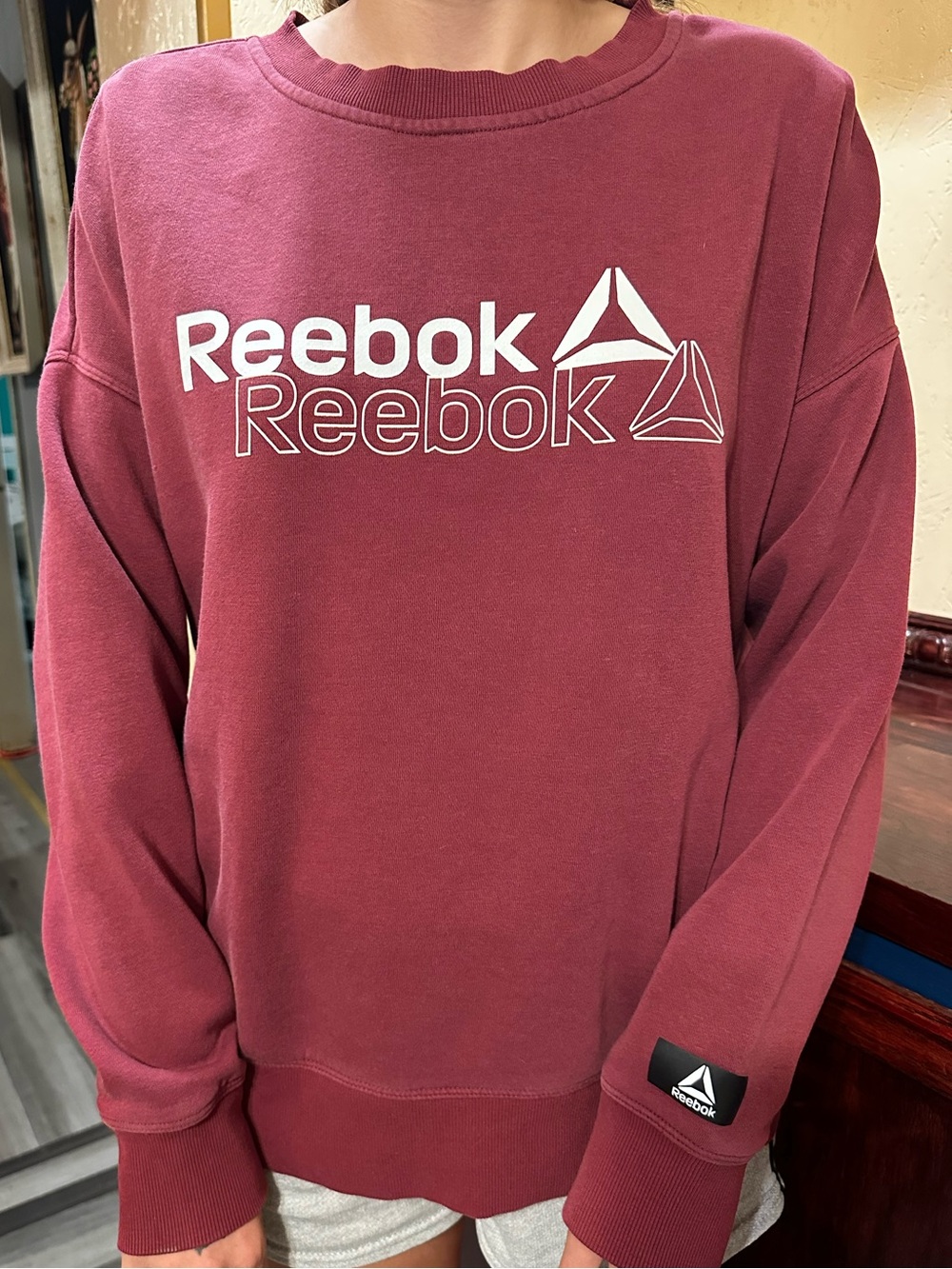 Reebok Burgundy Crewneck Sweatshirt